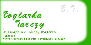boglarka tarczy business card