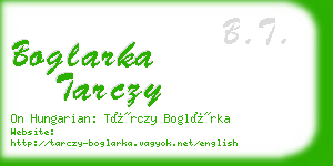 boglarka tarczy business card